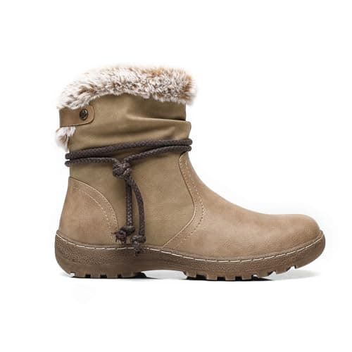Image of IVACHY Classic Ankle Boots- Soft Fur ankle curf- warm lining - insulated interior- slip resistant - ladies size 3 to 7.5 UK