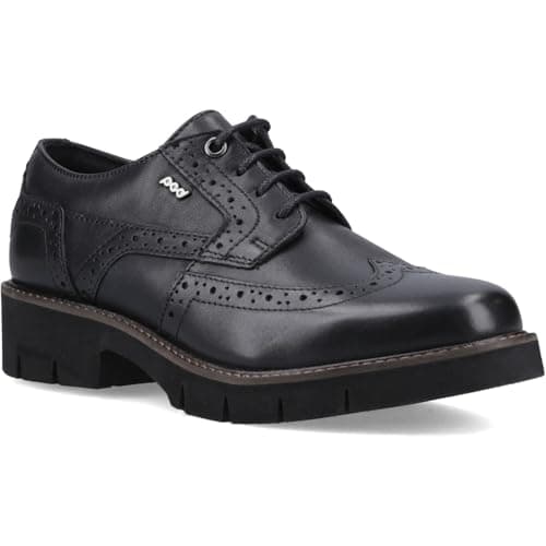 Image of Pod Kacey Leather Women's Black Brogues Shoes - UK 6