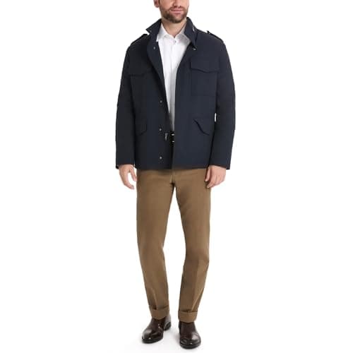 Image of Ben Sherman Men's Beekman Casual Military Jacket, Navy, XL