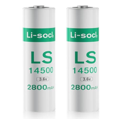 Image of 2 Pack LS1450O ER14505 Batteries, 2800mAh 3.6V AA Lithium Batteries Li-SOCL₂ Non-Rechargeable ER1450O Battery for Water Electricity Meter Generic Battery