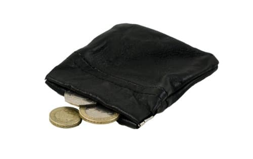 Image of Mens Womens Black Soft Nappa Real Leather Snap Top Coin Purse Pouch W21/1476L by Classyshades