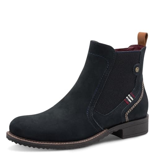 Image of Tamaris Women's Flat Boots, navy, 6.5 UK