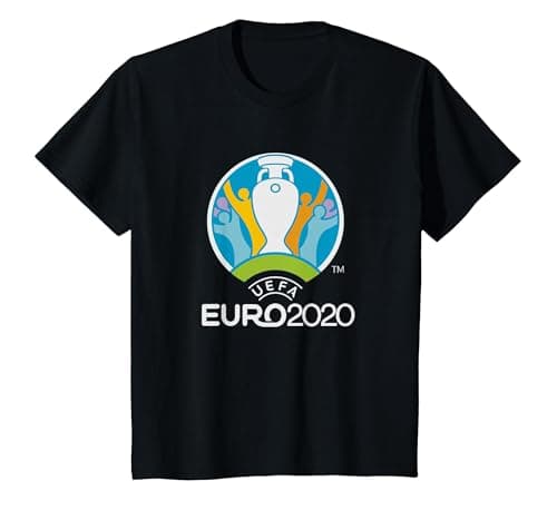 Image of UEFA Euro 2020 "Logo T-Shirt, Youth, Black, Medium