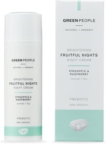 Image of Green People Fruitful Nights Night Cream - With Rosehip for Dry, Normal & Combination Skin - Paraben & Alcohol Free - Cruelty Free & Vegan, 50ml