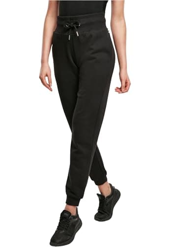 Image of Urban Classics Women's Ladies Organic High Waist Sweat Pants Track, Black, M