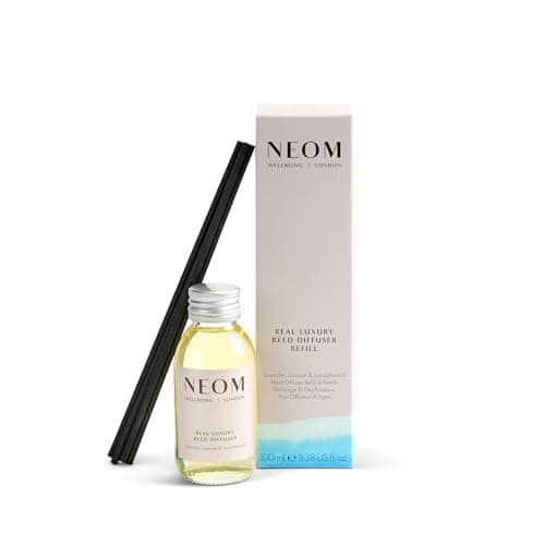 Image of NEOM- Reed Diffuser Refill 100ml, Real Luxury | Lavender, Jasmine & Sandalwood