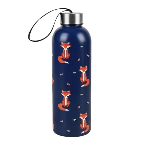 Image of Eco Chic Reusable Thermal Bottle Stainless Steel Leakproof Insulated Water Bottle (Foxes Navy)