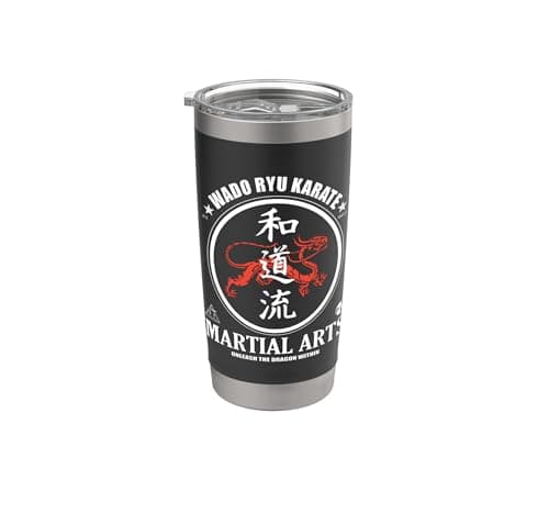 Image of Wado-Ryu Karate Dragon with Kanji Spirit for Karateka Stainless Steel Insulated Tumbler