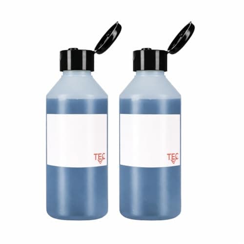 Image of TEC 250ml HDPE Plastic Bottles UK Made Non-Leak 28mm with Black Flip Top Lids Chemical and Water Storage Clear Transparent Reusable Small Mini Empty Bulk Bottle (2)