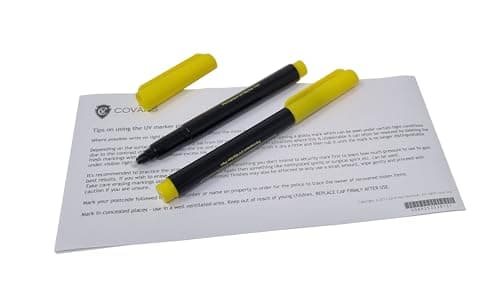 Image of 2 x Permanent Ultra Violet UV Marker Pen. Ultra Violet Security Markers