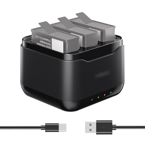 Image of CERFFOOL Battery Charger 3 Channel for DJI Osmo Action 5 Pro Battery Charging Station USB C Fast Charger Action Camera Accessories