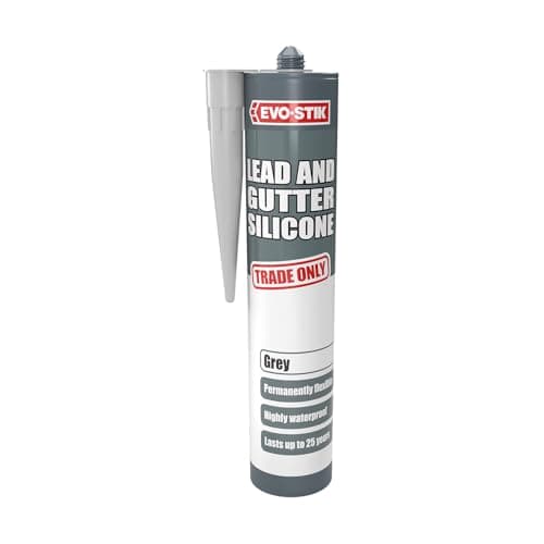 Image of EVO-STIK Lead and Gutter Silicone Sealant Grey - 290ml - Highly Waterproof - Lasts Up to 25 Years
