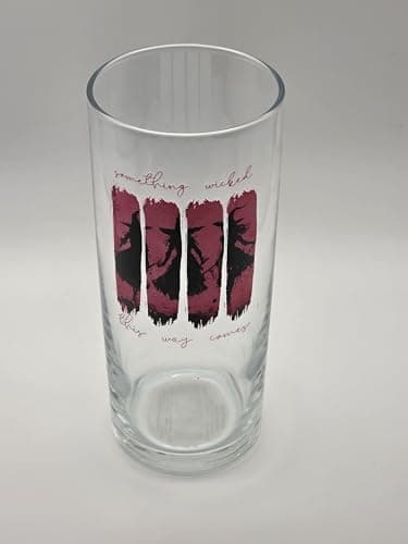 Image of Something Wicked This Way Comes... Design Glass Tumbler Drinking Glass Gift.