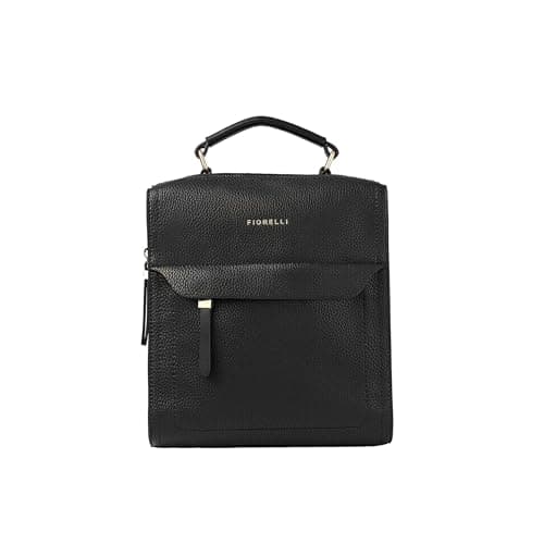 Image of Fiorelli Women's Isla Small Backpack, Stylish Backpack with Adjustable Straps & Pockets, Black Faux Leather