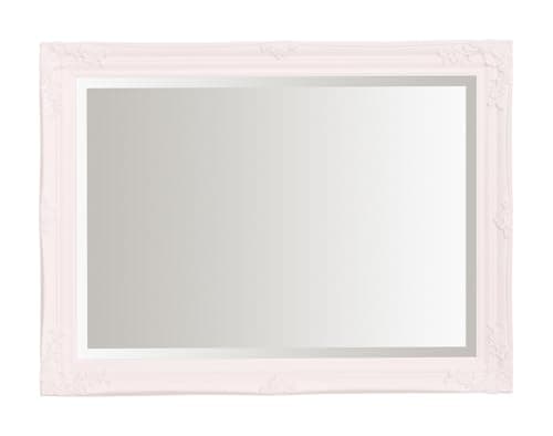 Image of Select Mirrors Rennes Vintage Wall Mirror - Shabby Chic Baroque, Antique, French Design - Solid Wood Frame (White Matt, 60cm x 80cm)