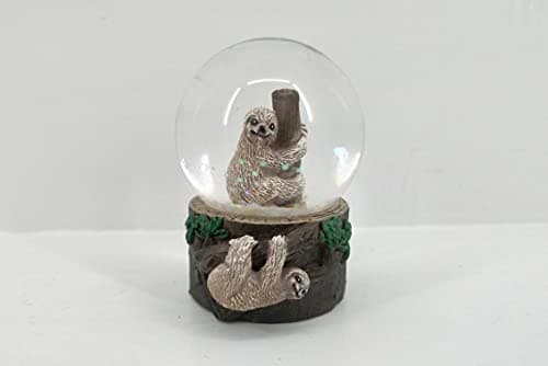 Image of Cornelissen Glitter Ball Sloth 6 cm Snow Globe Animal Animals Snow Globes