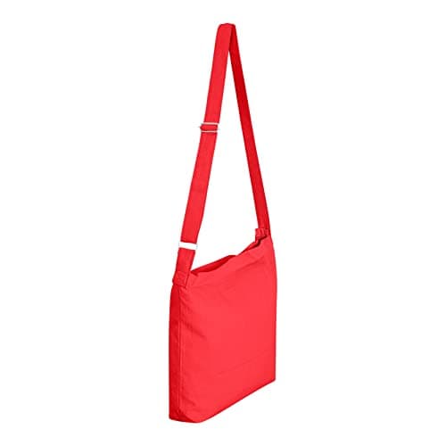 Image of IMFAA Hobo bag Women Canvas Crossbody Large Capacity Zipped Shoulder Ladies Large Cotton Tote Handbag Girls Shopping Bag (Red Pack-1)