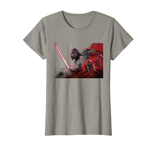 Image of Star Wars Rise of Skywalker Kylo Knights of Ren T-Shirt, Women, Slate Grey, Medium