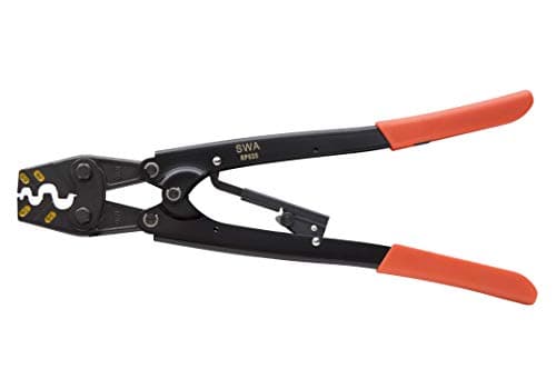 Image of SWA RP625 Crimping Tool Ratchet for Uninsulated Crimp Terminals 6mm-25mm, Red Wire Crimper