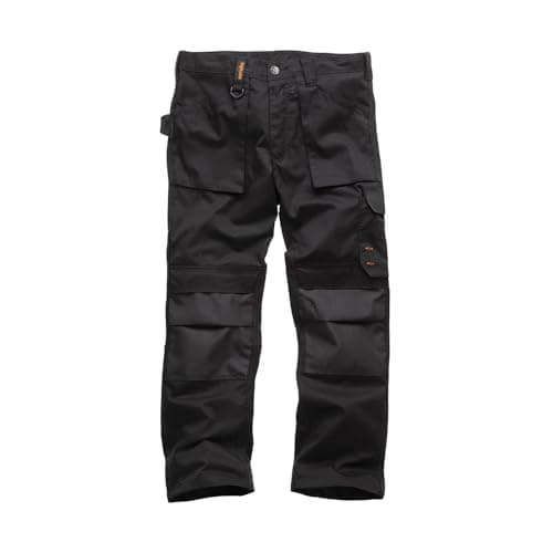 Image of Scruffs Men's Worker Workwear Trousers, Black (Black 001), 36W UK
