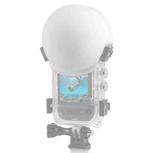 Image of PULUZ Lens Cover for Insta360 X3 Invisible Dive Case, Insta 360 X4 Underwater Waterproof Diving Case Lens Cap Guard, Action Camera Accessories (White)