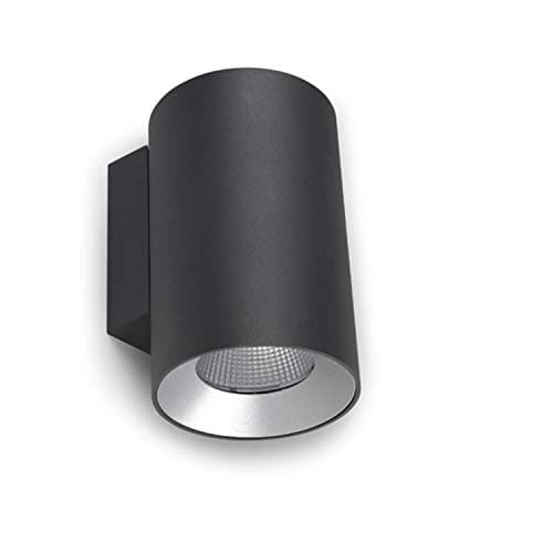 Image of LEDS C4 Cosmos Wall Fixture ø106 Double Emission Outdoor LED Up Down Light Small Urban Grey IP55 IK 4000K