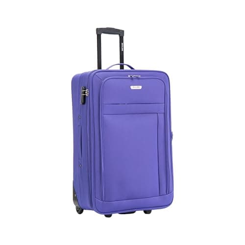Image of 26" Medium Suitcase Super Lightweight Luggage 20% Expandable Combination Lock 2 Wheel Soft Shell Hold Check in Luggage for 15 to 20kg