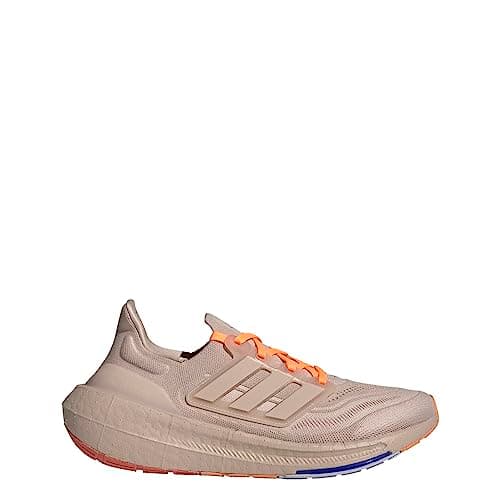 Image of adidas Ultraboost Light Running Shoes Men's, Wonder Taupe/Wonder Taupe/Solar Red, 7.5