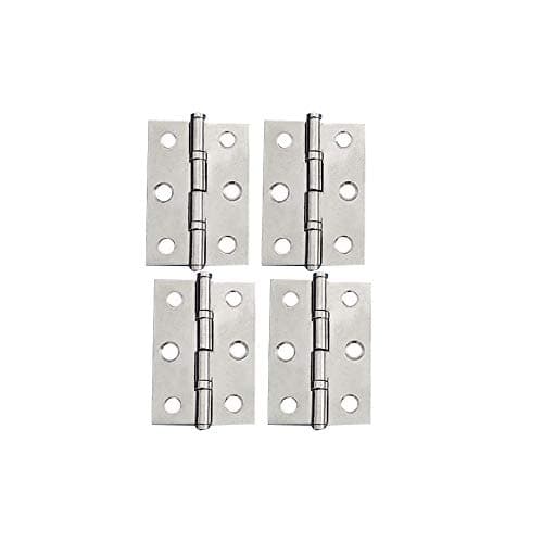 Image of YOFASEN Home Folding Butt Hinges - Stainless Steel Outdoor Cabinet Furniture Hinges with Screws, Silver, 2 Inch(50x39x1.2mm) - 4pcs