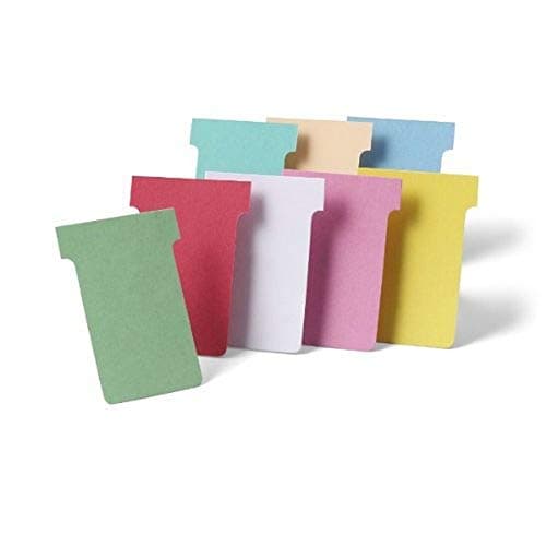 Image of Nobo T-Card Planning Cards, Light Blue, Size 4, Pack Of 100 Planning Card Re-Fills, Office Wall Planner System, 2004006