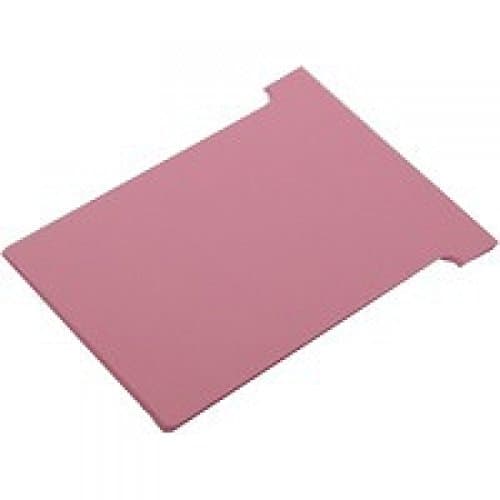 Image of Nobo T-Cards Tab Top 15mm W60x Bottom W48.5x Full H85mm Size 2 Light Pink Ref 32938905 [Pack of 100]