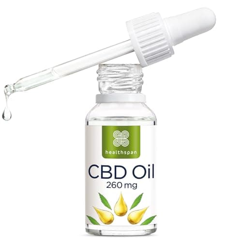Image of Healthspan CBD Oil Drops 260mg | Perfect for Those new to CBD | 260 mg CBD per Bottle | Peppermint Flavour | Vegan