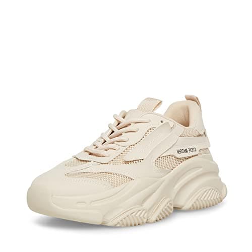 Image of Steve Madden Women's Possession Sneaker, Bone, 5.5 UK