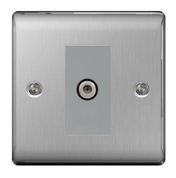 Image of NBS64-1 Gang Co-Axial and Satellite Socket Outlets