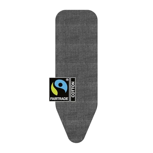 Image of Brabantia Ironing Board Cover B 124x38 cm – Denim Black | 100% Cotton Top Layer with 8mm Foam Padding for Size B Ironing Boards | Durable, Washable, and Easy to Install