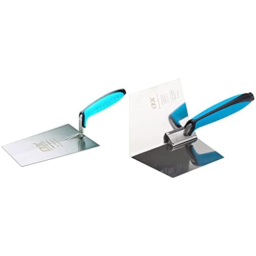 Image of OX Pro Bucket Trowel - Stainless Steel - 7" / 180mm & Pro Dry Wall Internal Corner Trowel 102 X 127mm
