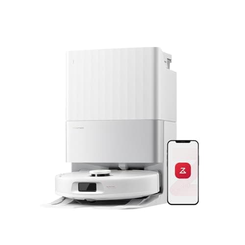 Image of roborock Qrevo S5V Robot Vacuum Cleaner with Mop, FlexiArm Edge Mopping, 12,000Pa Suction, Dual Zero-Tangle System, Smart Obstacle Avoidance, 10mm Mop Lifting, All-in-One Dock, White