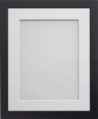 Image of Frame Company Allington Black A4 Frame With White Mount For Image 9x6 inch *Choice of sizes* Fitted with Real Glass