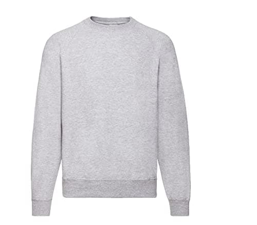 Image of Fruit of the Loom Men's raglan sweatshirt, gray, L