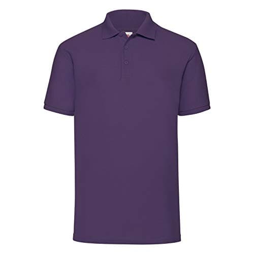 Image of Fruit of the Loom Pique Polo Shirt Purple XXL