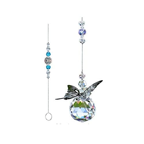 Image of ngy Crystal Suncatcher,hanging Butterfly Crystal prism,Window Hanging Ornament Rainbow Pendant ,home decor&Gift,pack of 1