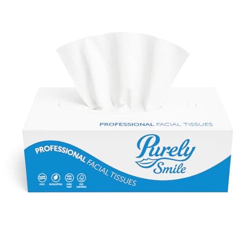 Image of Blake & White 2-Ply Facial Tissues Box Multipack- Purely Smile Soft and Luxurious 100 Sheets Per Box Face Tissues-Extra Absorbent Facial Tissue for Cleaning Spills - ideal Home and Office - 36 Pack