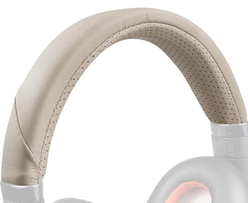 Image of SOULWIT Protein Leather Headband Cover for Plantronics BackBeat Pro 1/2, Voyager 8200 UC Headphones, Replacement Headstrap Pad Repair Part - Beige