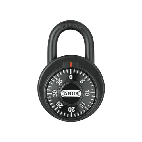 Image of ABUS 78950 78/50 KC Locker Dial Combination Padlock Override, Key Blank-508A, Black, 2 inch