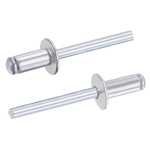 Image of TA-VIGOR 25Pcs 6mm x 12mm Aluminium Blind Rivets, Open End Pop Rivets with Dome Head, Heavy Duty Pull Rivet for Metal Wood Plastic, Indoor Outdoor Fixings