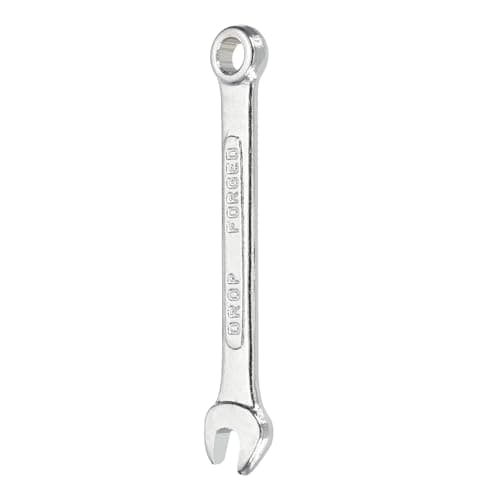 Image of sourcing map Combination Wrench 6mm Metric 12-Point Box and Open End Zinc Plated Steel Double Ended Spanner Tool for Automotive Pipe Furniture Machinery DIY Repair, Silver White