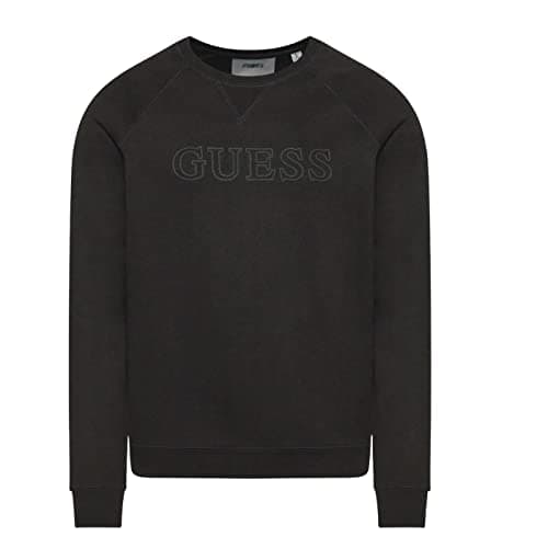Image of Guess Man Sweatshirt Crew Neck Aldwin Sweatshirt Crew Neck Z2YQ27KAIJ1 XL Black jblk Jet Black a996