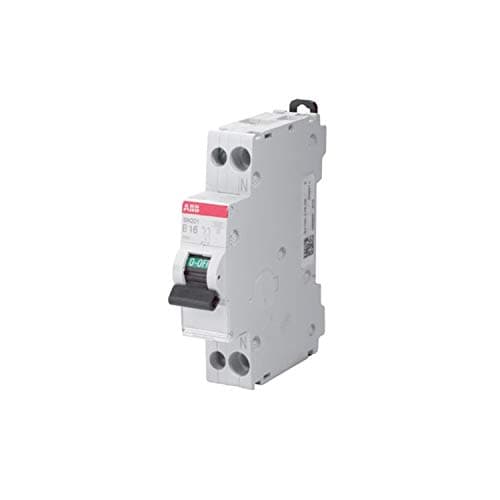 Image of ABB SN201-C16 Miniature Circuit Breaker, 1 Pole+N Pole, Type C, 6kA Breaking Capacity, 16 Amp Current (2CSS255101R0164)