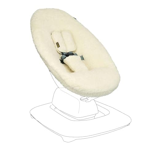 Image of UKJE Protective Swing Cover Compatible with 4moms MamaRoo 5, Multi-Motion Baby Swing Liner, Easy to Install and Wash, Handmade in Europe (Beige)
