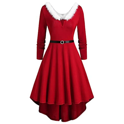 Image of 2025 Dresses Dresses for WomenAsymmetrical Shopping Dress (Red, L)